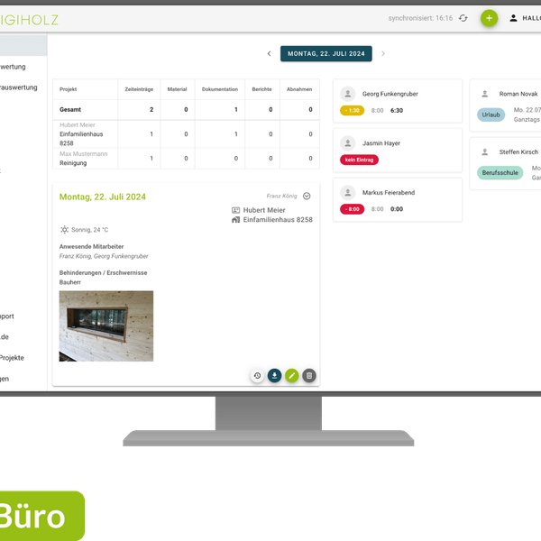 Digiholz WebApp am PC