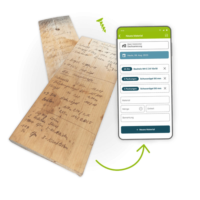 Material und Materialliste in Digiholz