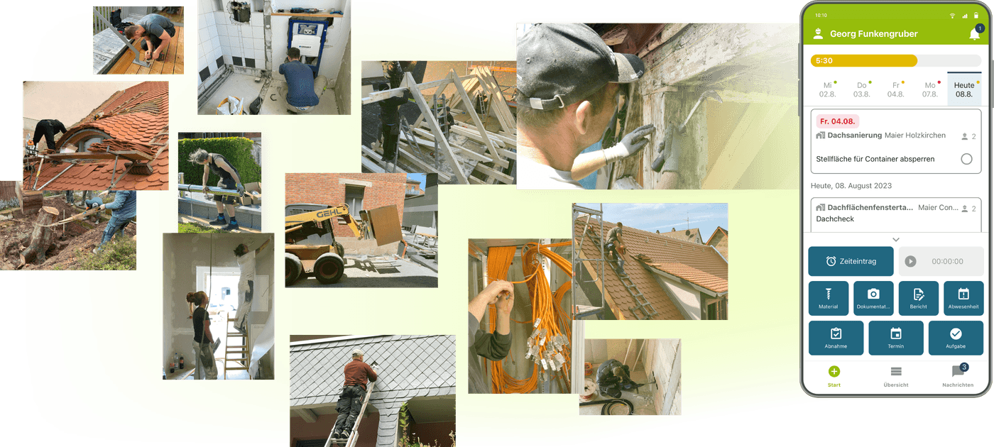 Handwerksprojekte und die Digiholz-App